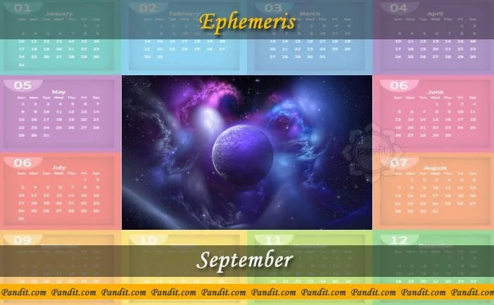 Free Astrology Ephemeris - September 2016