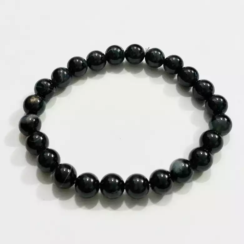 Black Banded Agate Onyx Bracelet - Pandit.com