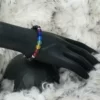 Black Banded Agate Onyx 7 Chakra Bracelet