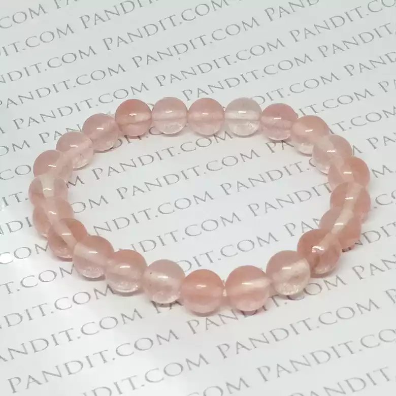 Buy Reiki Crystal Products Pink Natural Crystal Stone Rose Quartz Rose  Quartz Bracelet  10 mm Online at Best Prices in India  JioMart