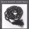 Black Banded Agate Onyx Mala