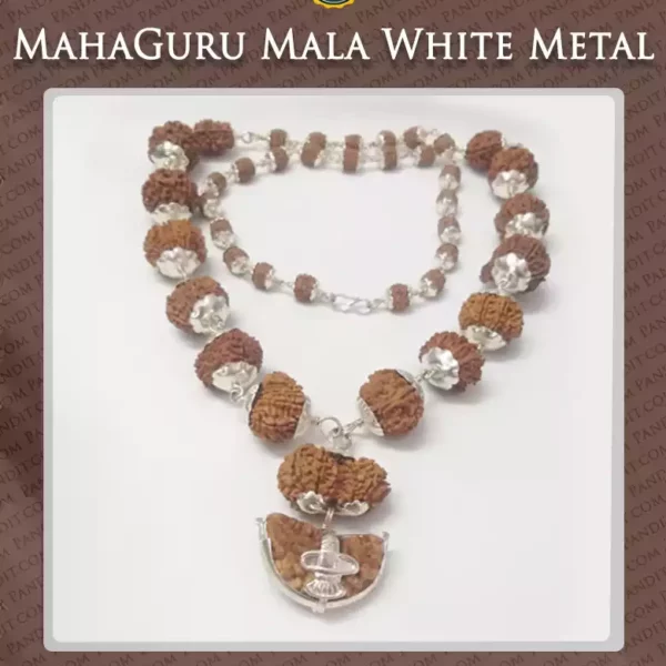 Mahaguru Mala - White Metal