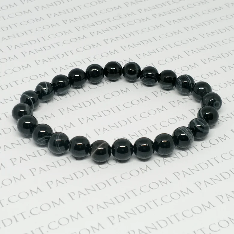 Black Banded Agate Bracelet