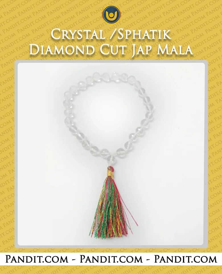 Crystal / Sphatik – Diamond Cut Jap Mala