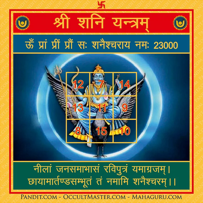 Shri Shani Yantra