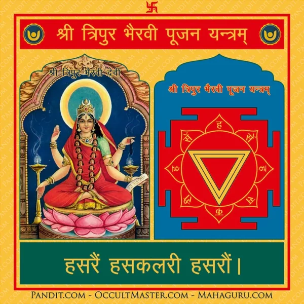 Shri Tripur Bhairavi Pujan Yantra