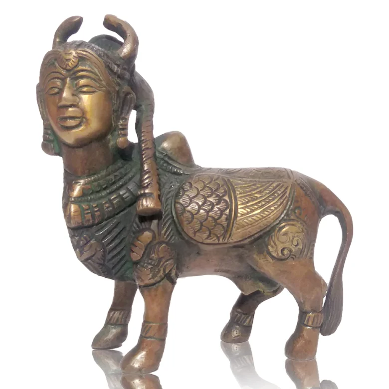 Kamdhenu Cow Brass Statue