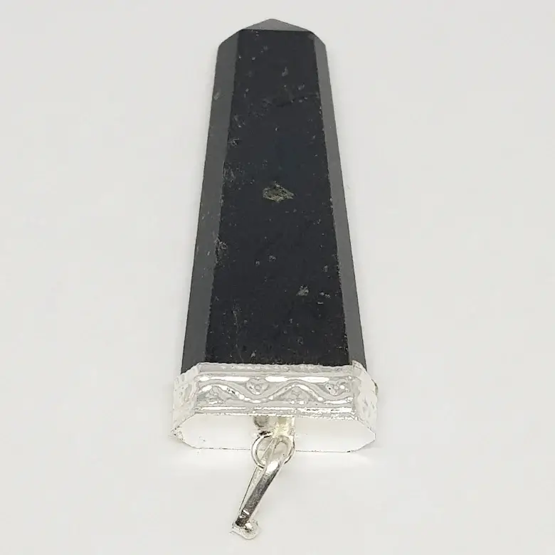 Black Tourmaline Om Pencil Pendant