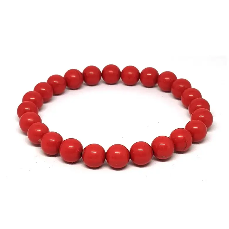 Natural Red Coral Beaded Bracelet Red Coral Beads Coral  Etsy