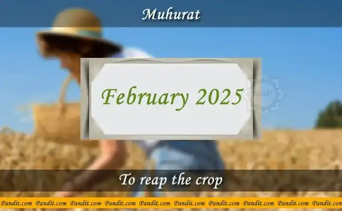 Shubh Muhurat For Reap The Crop February 2025