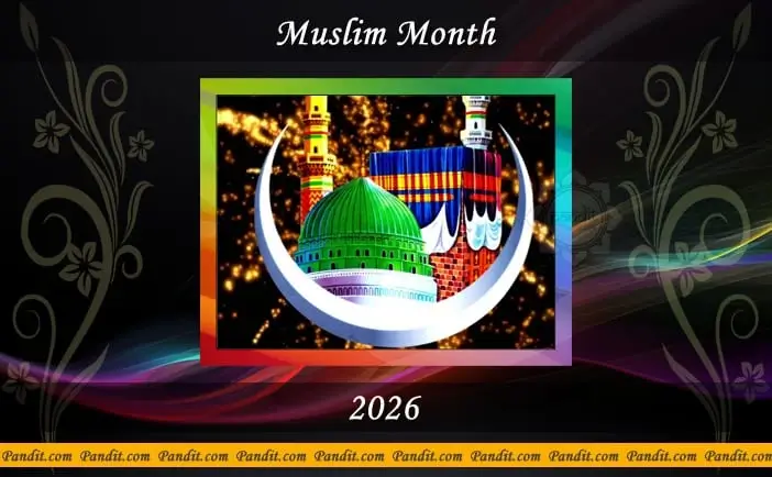 Muslim Month Calendar 2026