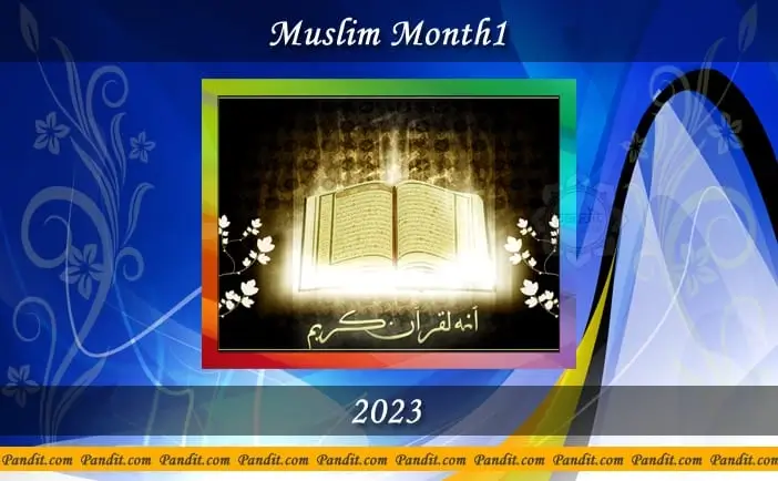 Muslim Month1 Calendar 2023