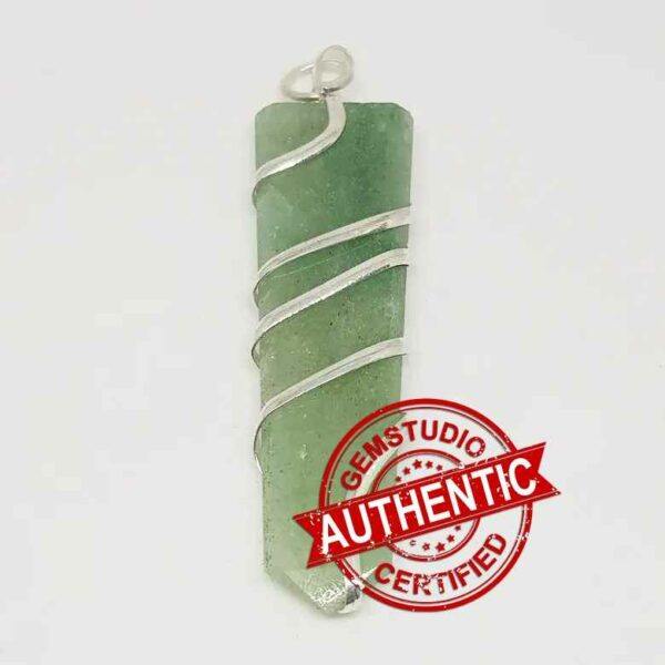 Green Aventurine Spiral Pencil Pendant