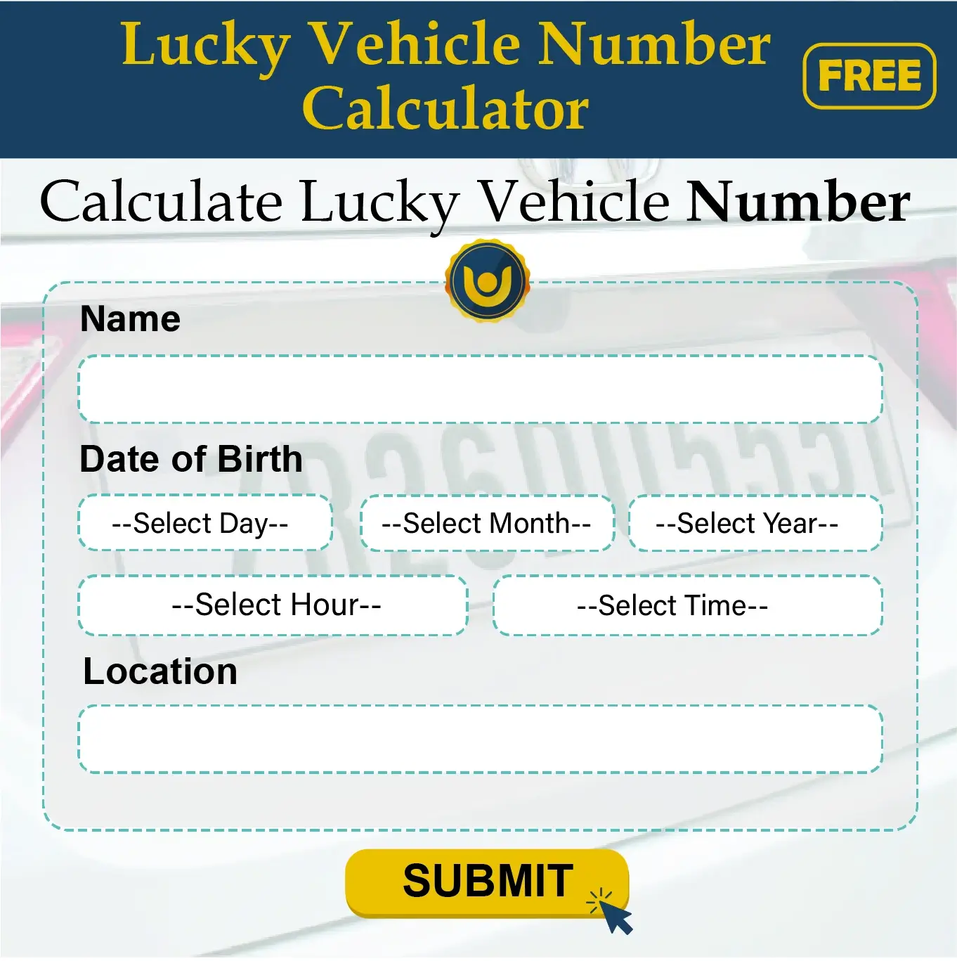 Lucky Vehicle Number Calculator
