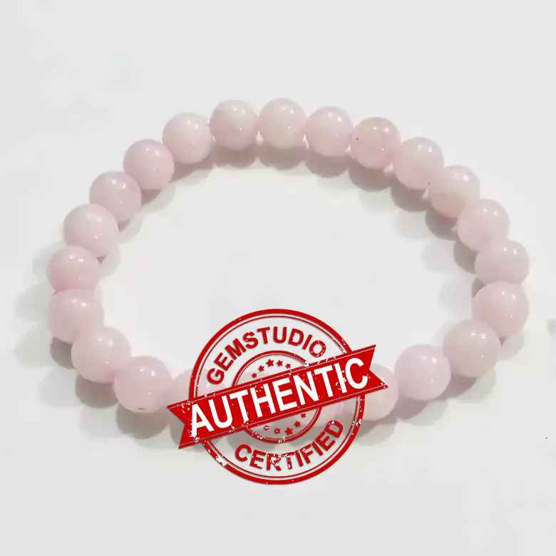 Pink Natural Rose Quartz Bracelet 8mm Beads Size