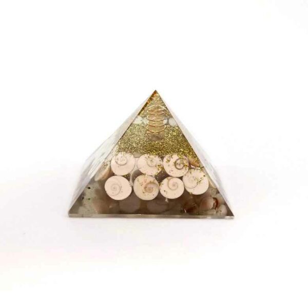 Gomti Chakra Orgone Pyramid with Coil Quartz