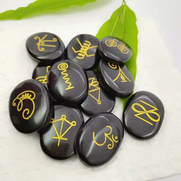 Black Agate Karuna Reiki Symbol Set