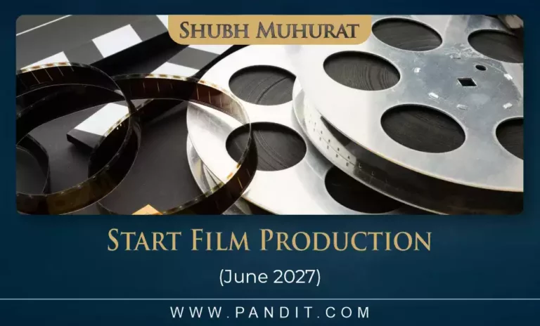 Shubh Muhurat For Start Film Production June 2027