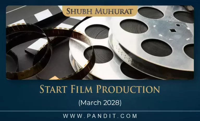 Shubh Muhurat For Start Film Production March 2028