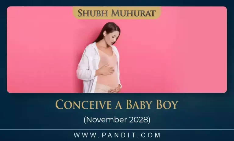 Shubh Muhurat To Conceive A Baby Boy November 2028