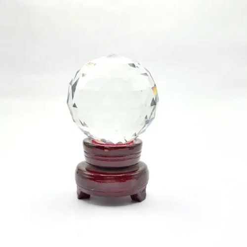 Crystal Quartz Diamond Cut Ball