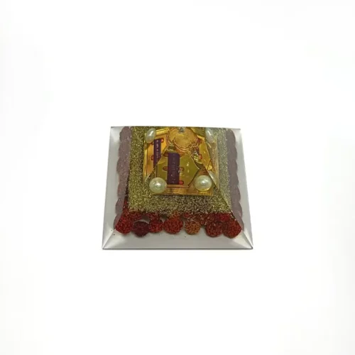 Shri Vashikaran Pyramid Yantra with 5 Mukhi Rudraksha Beads
