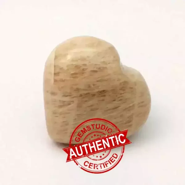 Cream Moonstone Healing Crystal Heart Stone