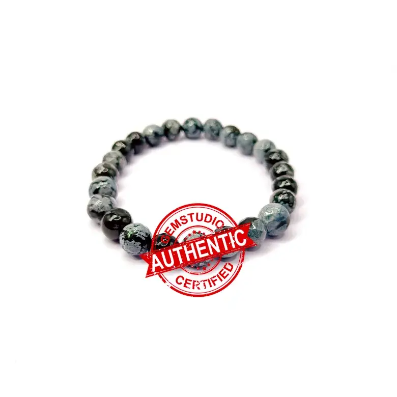 Buy The Cosmic Connect Natural Black Obsidian 8mm Bead Bracelet for Promote  Peace and Relaxation Online at Best Prices in India  JioMart