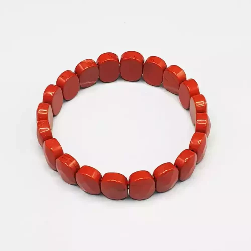 Red Jasper Oval Faceted Bracelet