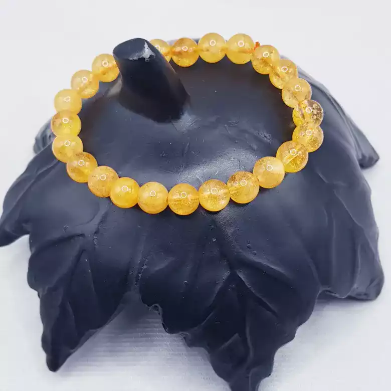 Citrine Stone Yellow Stone Bracelet, For Healing, Size: 8 mm at Rs  280/piece in Khambhat